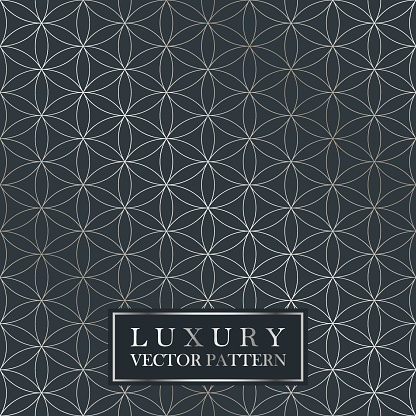 Luxury seamless ornate pattern - grid gradient texture. Dark vintage vector background.