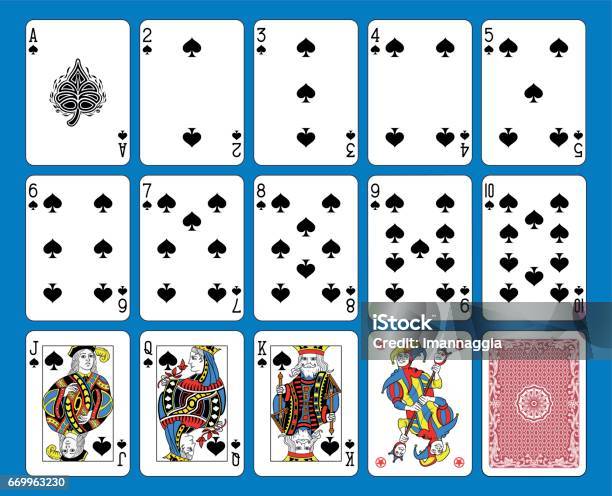 Spades Suite French Style Stock Illustration - Download Image Now - French Culture, Joker Card, King Card