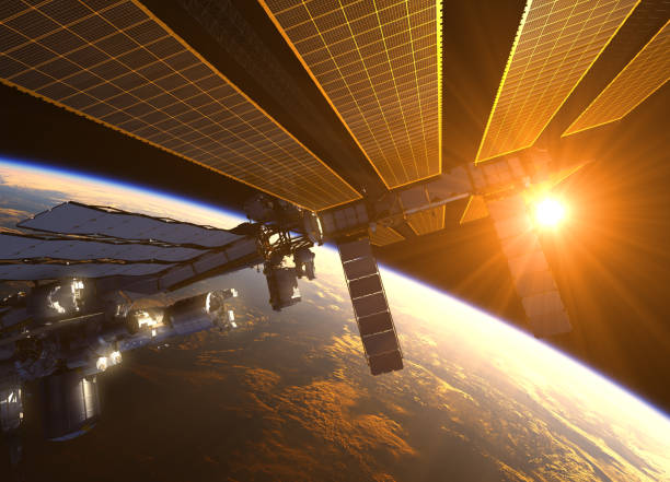 istock International Space Station In The Rays Of Red Sun 669966038