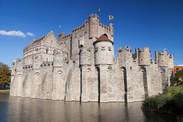 castelo gravensteen - castle gravensteen - fotografias e filmes do acervo