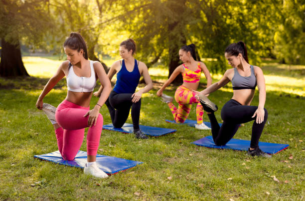 istock Young Women Exercising In Nature 669968008