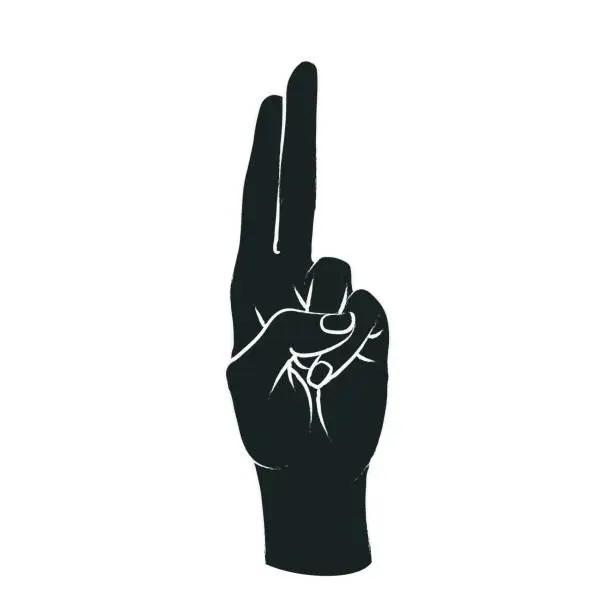 Center Finger Free the middle finger outline Vector Images & Graphics | FreeImages
