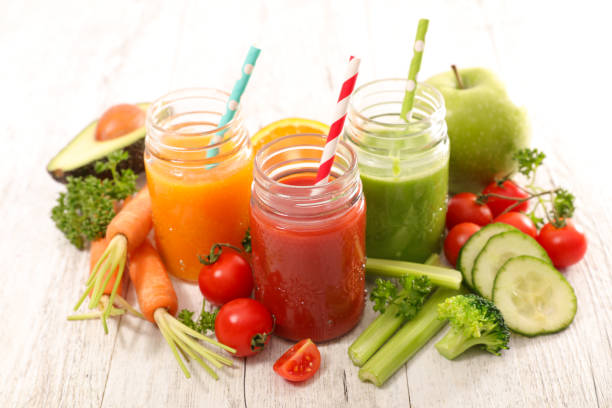 istock fresh juice or smoothie with fruits and vegetables 669971506