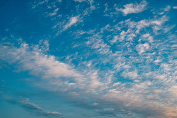 istock Wonderful altocumulus clouds on blue sky 669974256