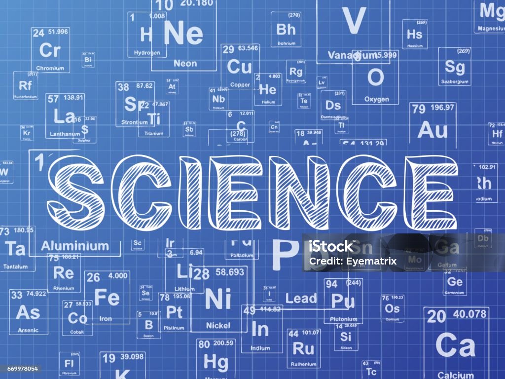 Examples Science Blueprint Science Element Blueprint Background Stock Illustration - Download ...
