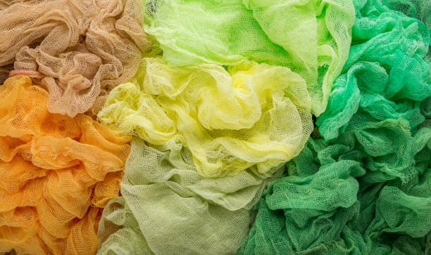 istock Colorful gauze fabric background 669978814