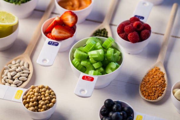 istock Portion cups of healthy ingredients 669981574