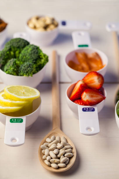 istock Portion cups of healthy ingredients 669981654