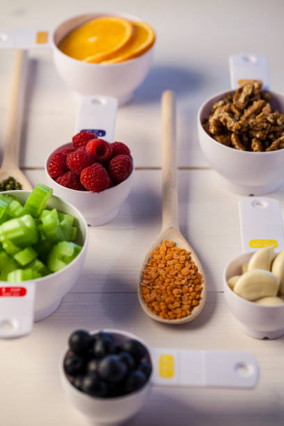 istock Portion cups of healthy ingredients 669981706