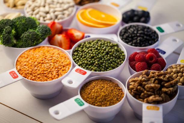 istock Portion cups of healthy ingredients 669982652