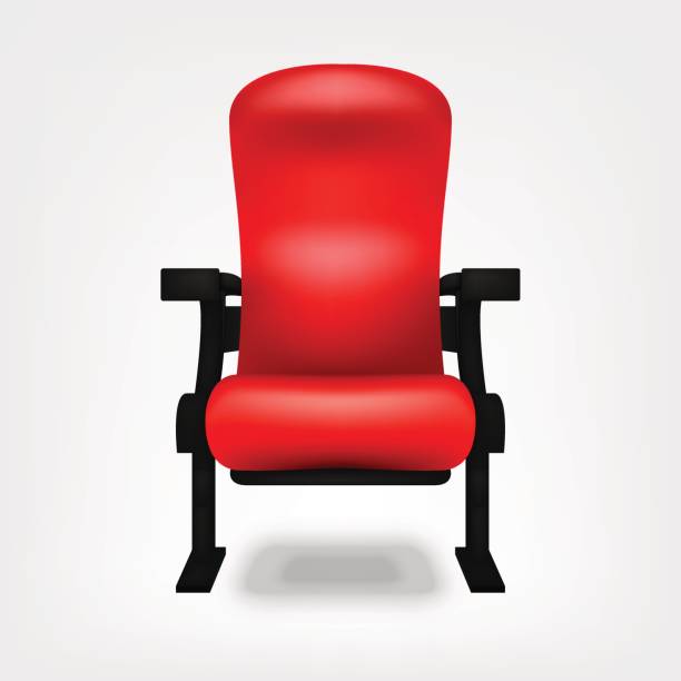 istock Seat red chair in the cinema isolated on a white background 669997488