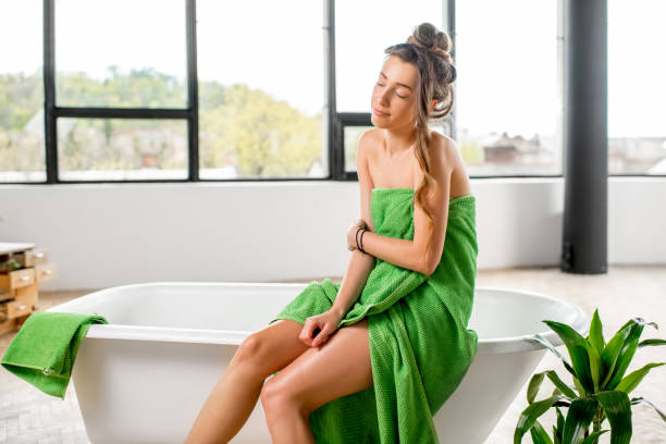 istock Woman in the bathroom 670000802