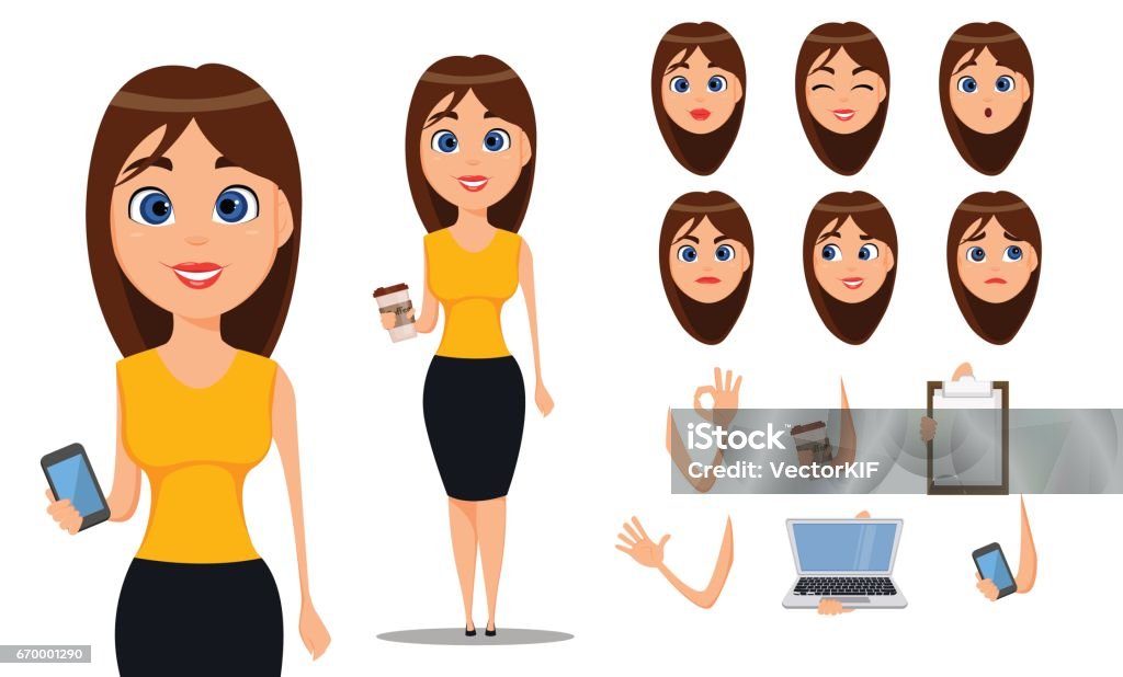 Ilustración de Creación De Personajes De Dibujos Animados De Mujer De Negocios Establezca Joven Empresaria Atractiva En Ropa Casual Elegante Construir Su Diseño Personal Stock Vector y más Vectores Libres de Derechos Ilustración de Creación De Personajes De Dibujos Animados De Mujer De Negocios Establezca Joven Empresaria Atractiva En Ropa Casual Elegante Construir Su Diseño Personal Stock Vector y más Vectores Libres de Derechos