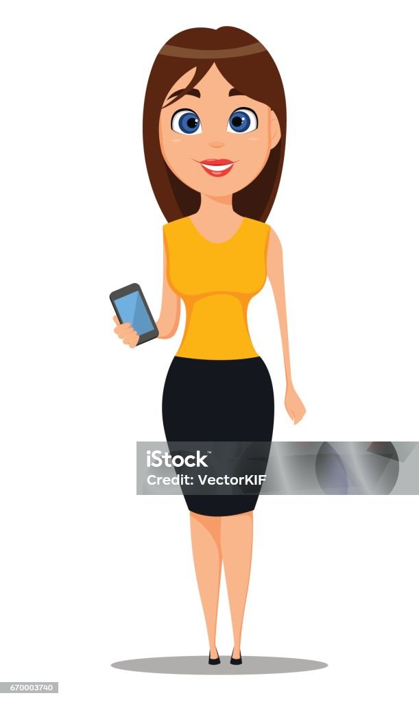Business Woman Cartoon Character Young Attractive Businesswoman In Smart Casual Clothes Standing With Smartphone Stock Vector Stock Illustration - Download Image Now - iStock Business Woman Cartoon Character Young Attractive Businesswoman In Smart Casual Clothes Standing With Smartphone Stock Vector Stock Illustration - Download Image Now - iStock