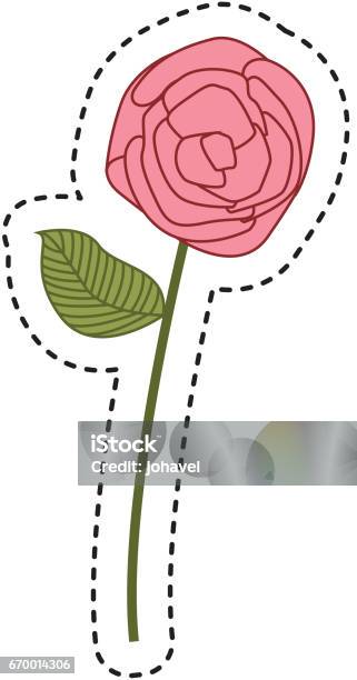 Cute Flower Isolated Icon Stock Illustration - Download Image Now - Arts Culture and Entertainment, Beauty, Blossom