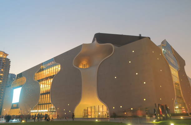 Taichung Taiwan - December 10, 2016: People visit National Performing Arts Center in Taichung Taiwan.