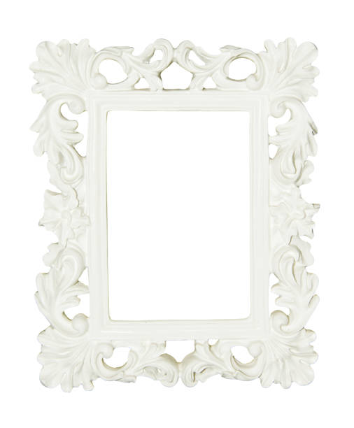 istock White vintage picture and photo frame isolated. 670022314