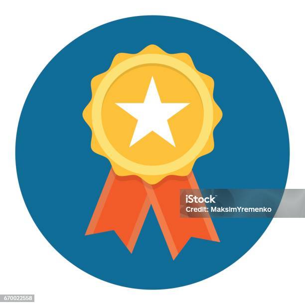 Gold Star Quality Badge Stock Illustration - Download Image Now - Icon Symbol, Award, Badge