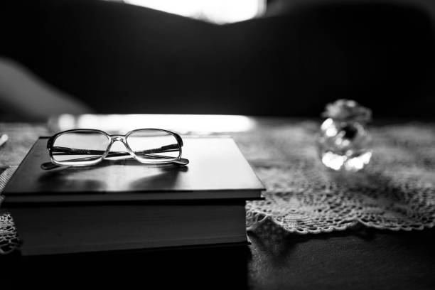 Book, Eyeglasses, Page, Reading Glasses, Contract, Black and White