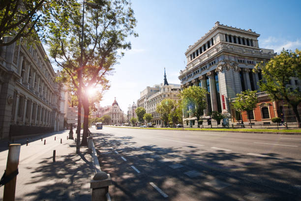 istock The central street of Madrid 670033100