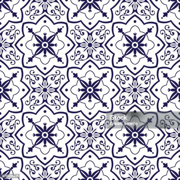 Dutch Tiles Pattern Delft Dutch Tiles Pattern Vector Stock Illustration - Download Image ...