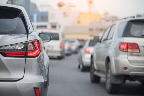 istock row of car with traffic jam 670050102