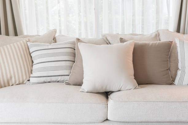 istock set of pillows on classic sofa in modern living room 670050490