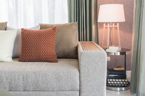 istock set of pillows on classic sofa in modern living room 670050646
