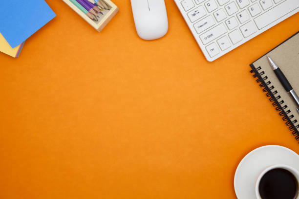 istock Office desk table of Business workplace and business objects. 670065022
