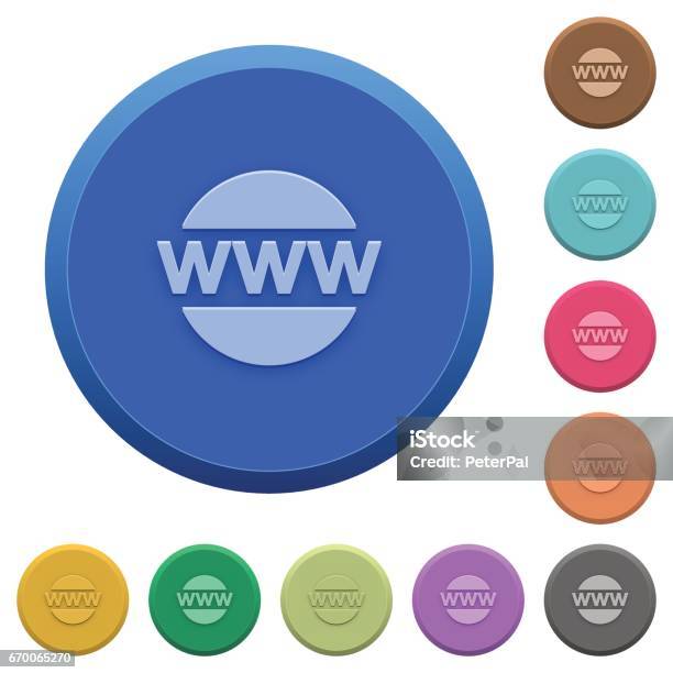 Embossed Domain Buttons Stock Illustration - Download Image Now - .org, Applying, At The Edge Of