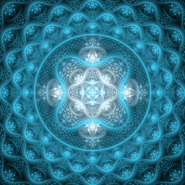 istock Fractal art background for creative design. Abstract fractal. Decoration for wallpaper desktop, poster, cover booklet, card. Psychedelic. Print for clothes, t-shirt. Magic graphics. 670068524