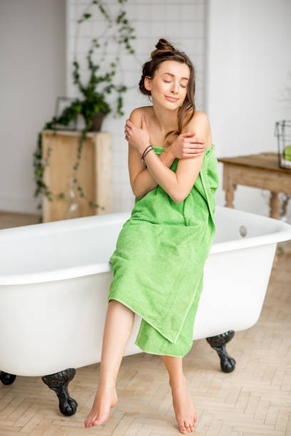istock Woman in the bathroom 670076152