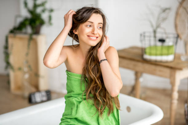istock Woman in the bathroom 670076332
