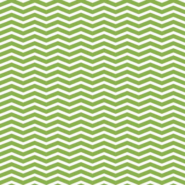 Greenery and white zigzag, seamless pattern vector - ilustração de arte vetorial