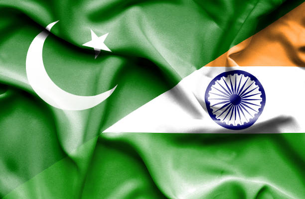 istock Waving flag of India and Pakistan 670090974