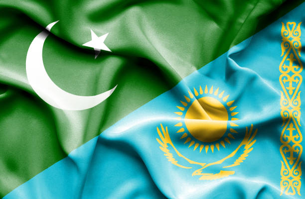 istock Waving flag of Kazakhstan and Pakistan 670091016