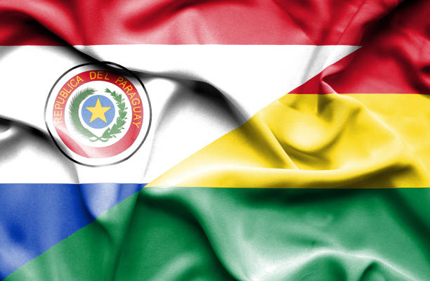 istock Waving flag of Bolivia and Paraguay 670091690