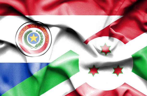 istock Waving flag of Burundi and Paraguay 670091704