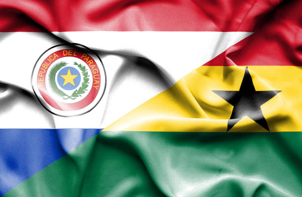 istock Waving flag of Ghana and Paraguay 670091824