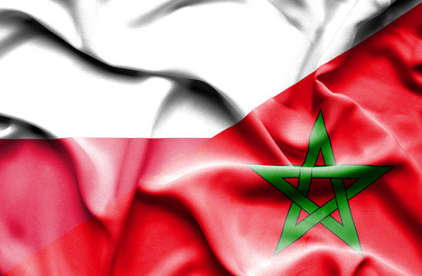 istock Waving flag of Morocco and Poland 670095906