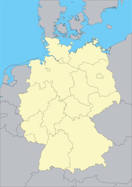 mapa niemiec - bundesländer stock illustrations