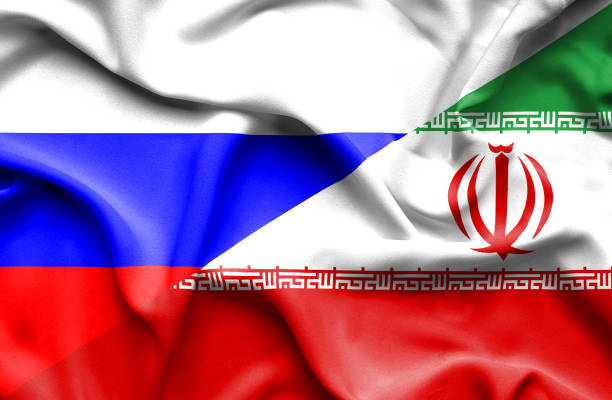 istock Waving flag of Iran and Russia 670113034