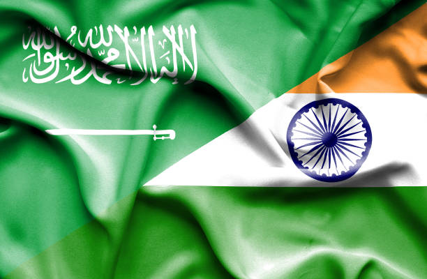 istock Waving flag of India and Saudi Arabia 670113642