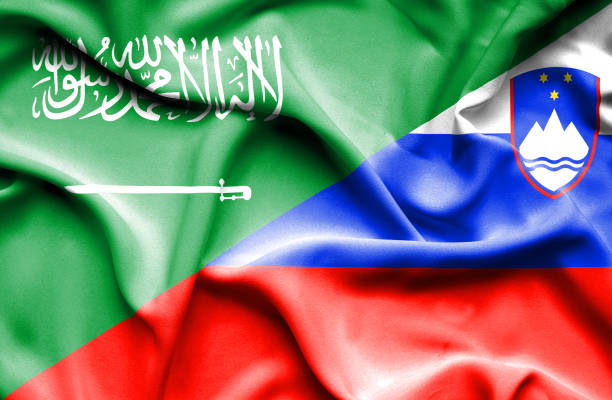 istock Waving flag of Slovenia and Saudi Arabia 670115902