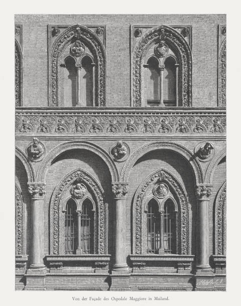 istock Ospedale Maggiore (Policlinico) in Milan, Italy, wood engraving, published 1884 670117268