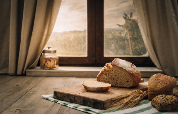 mode de vie sain et alimentation - country bread photos et images de collection