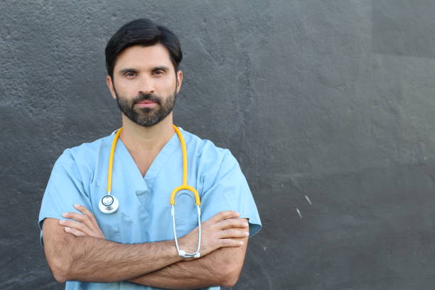istock Doctor with stethoscope isolated with arms crossed 670126650