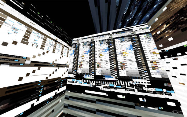 Digital display glitch or monitor random error Digital capture of colorful display error or random glitch noise FiveM QBCore Server stock pictures, royalty-free photos & images