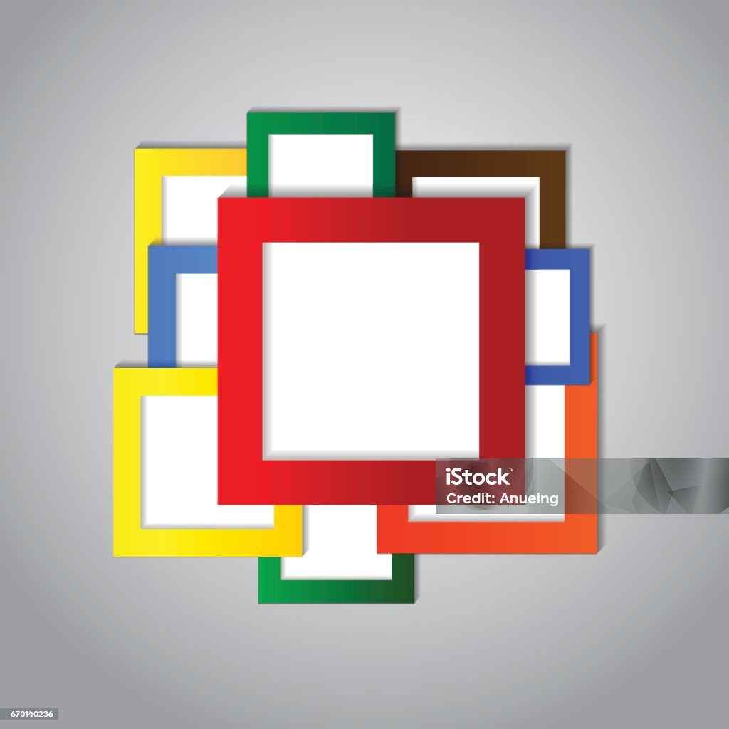 Vector Square Frame For Text Background Stock Illustration - Download ...