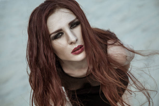 istock Beautiful fashion model in the desert. 670140322